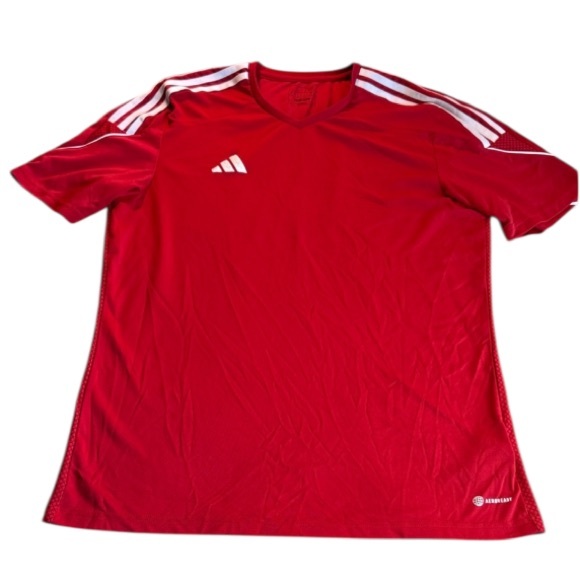 Adidas Aeroready TIRO 23 Training T-Shirt Red Size Large - Picture 2 of 12